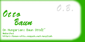 otto baun business card